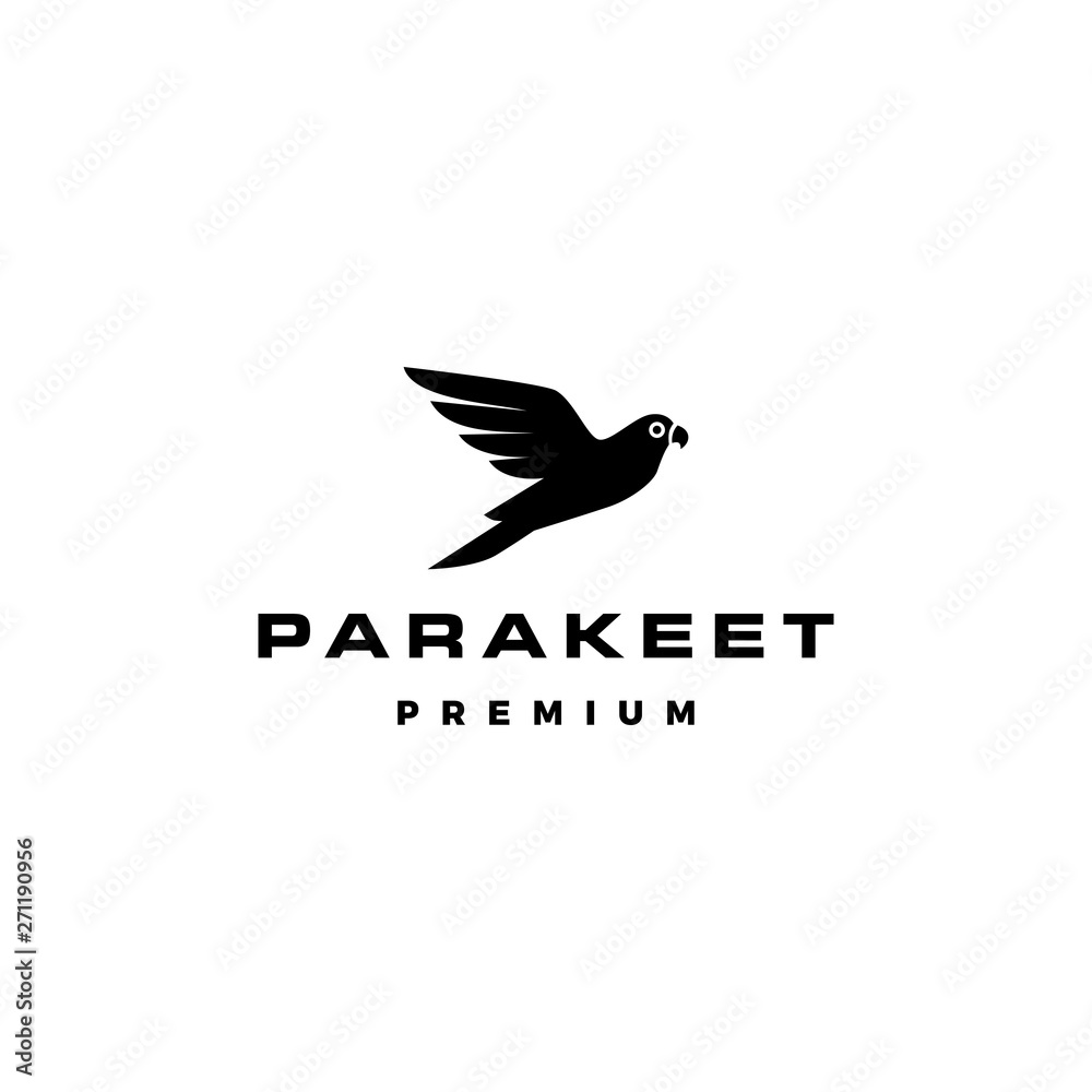 Fototapeta premium parakeet bird logo vector icon illustration
