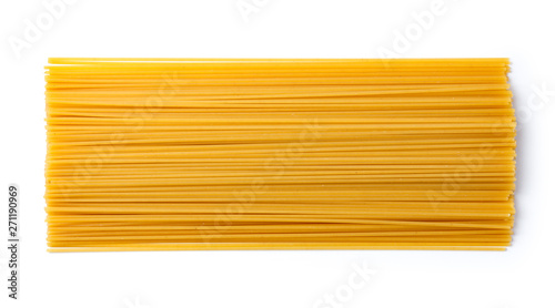 Spaghetti isolated on white background. Homemade food.