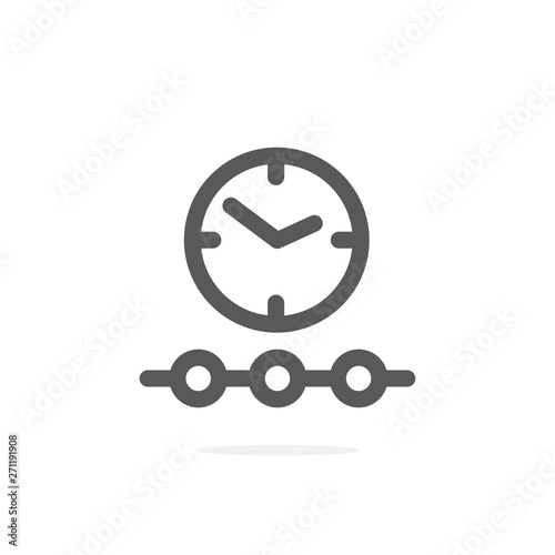 Timeline icon on white background