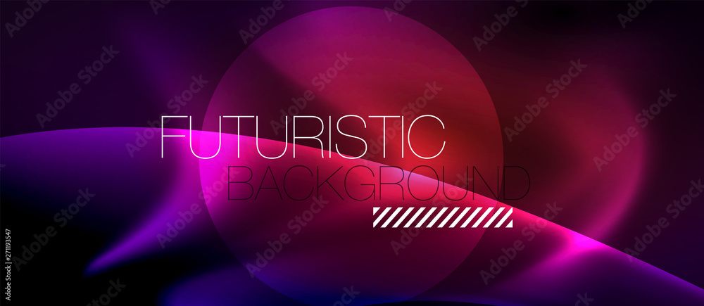 Glossy glowing neon light wave background Glossy glowing neon light wave background