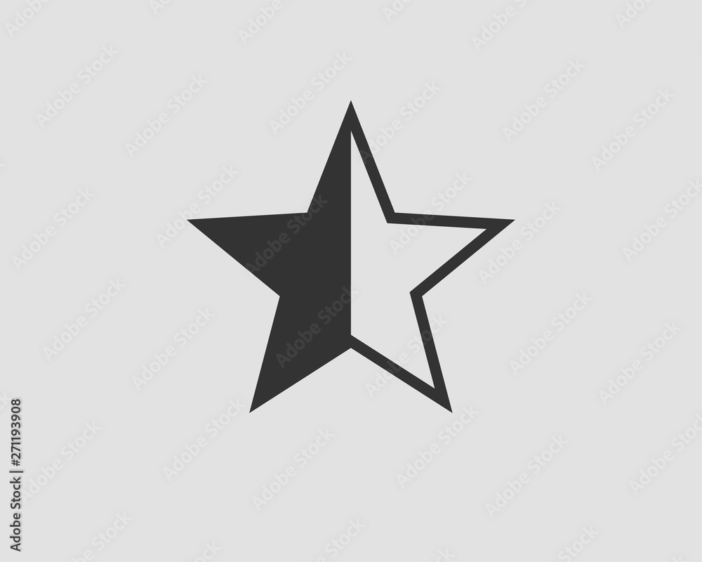 Star icon vector silhouette isolated on white background. Star icon vector silhouette isolated on white background.