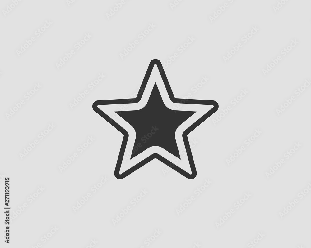 Star icon vector silhouette isolated on white background. Star icon vector silhouette isolated on white background.