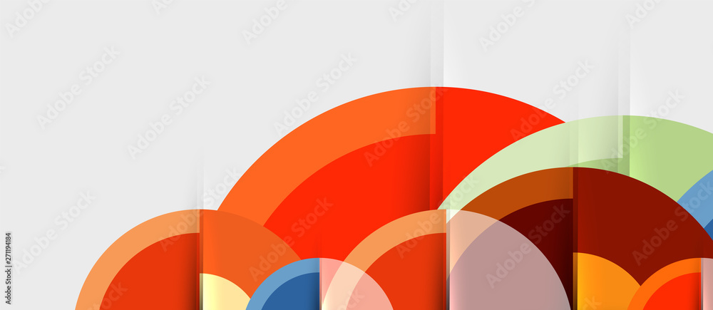 Fototapeta premium Geometric design abstract background - circles