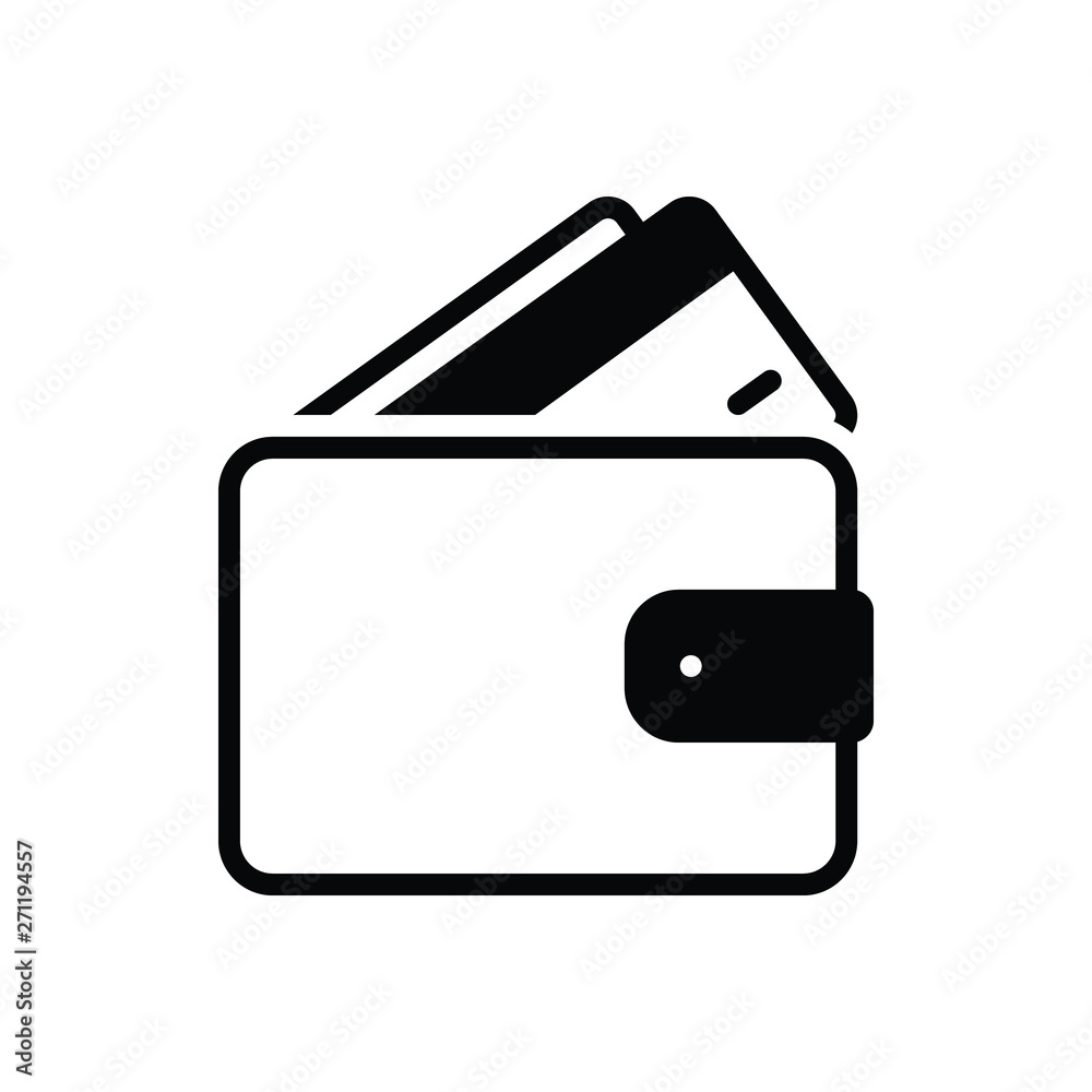 Black solid icon for wallet purse Black solid icon for wallet purse