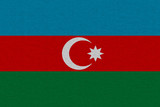 azerbaijan flag painted on paper