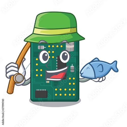 Fishing PCB circuit board in PC characters