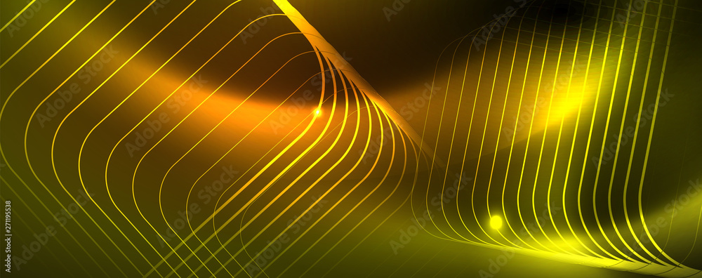 Techno glowing background, futuristic dark template with neon light effects and simple forms, vector Techno glowing background, futuristic dark template with neon light effects and simple forms, vector