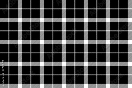 Black white classic tartan seamless fabric texture