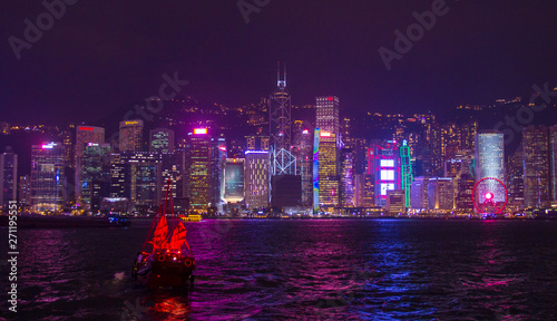 Photography City at night in Hongkong