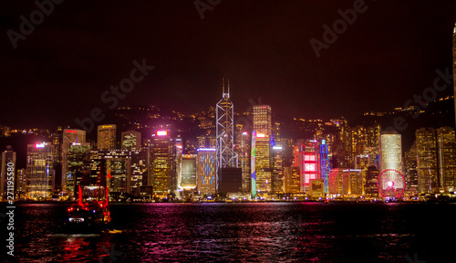 Photography City at night in Hongkong