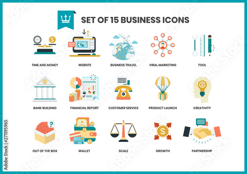Business icons set for business