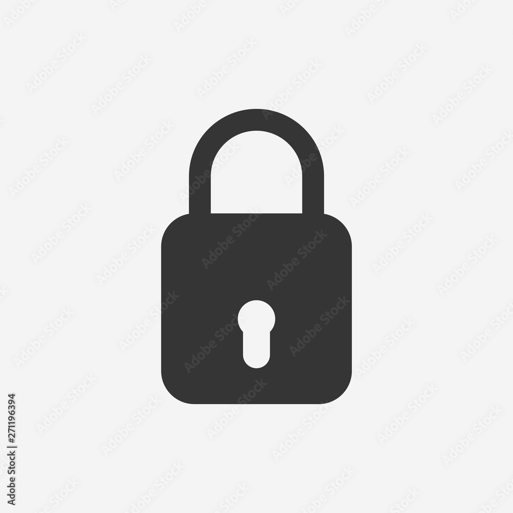 Lock icon. New trendy graphic style lock symbol vector illustration.