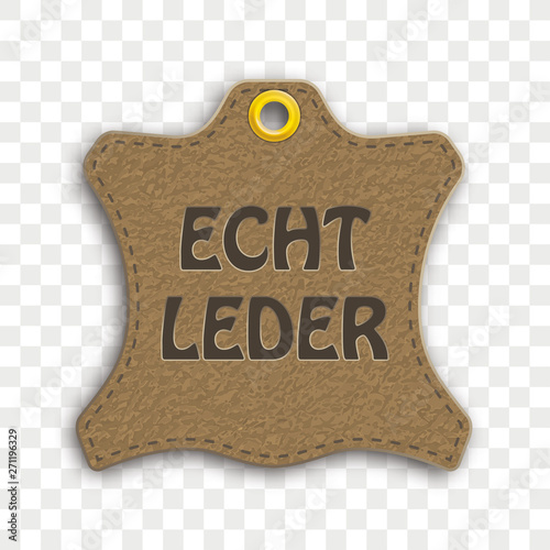 Echtleder Sticker Transparent