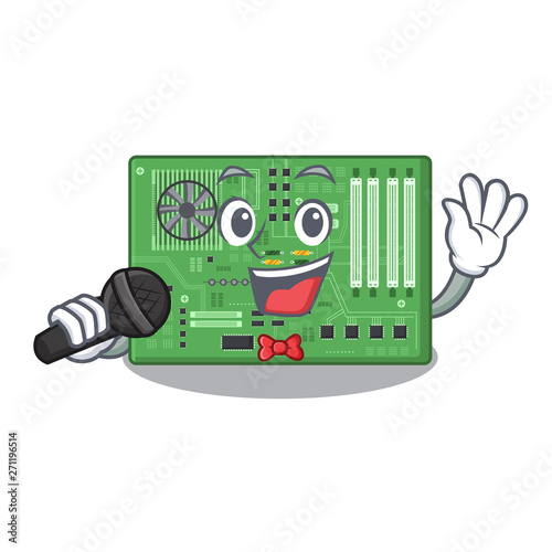 Singing motherboard in the a computer cartoon