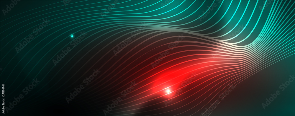 Shiny neon vector wave line abstract background, motion concept Shiny neon vector wave line abstract background, motion concept