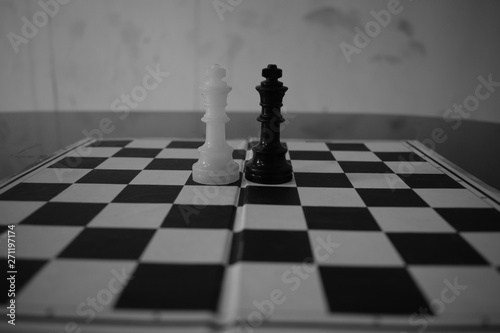 chess - checkmate - black and white