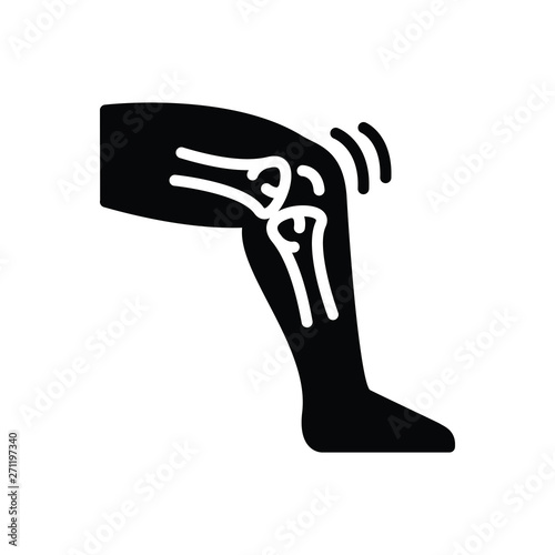 Black solid icon for tendon