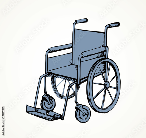 Wheelchair. Vector drawing