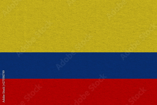 colombia flag painted on paper