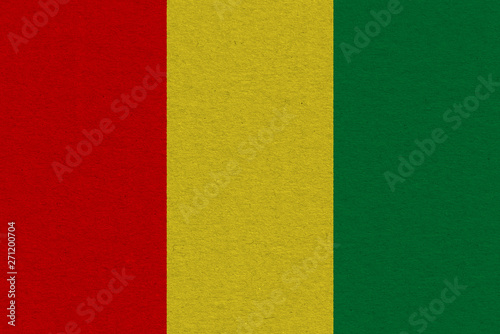Guinea flag painted on paper