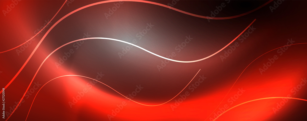 Shiny neon lights, dark abstract background with blurred magic neon light curved lines Shiny neon lights, dark abstract background with blurred magic neon light curved lines