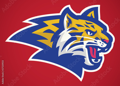 angry head mascot of wildcats