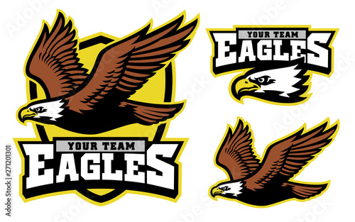 flying bald eagle mascot