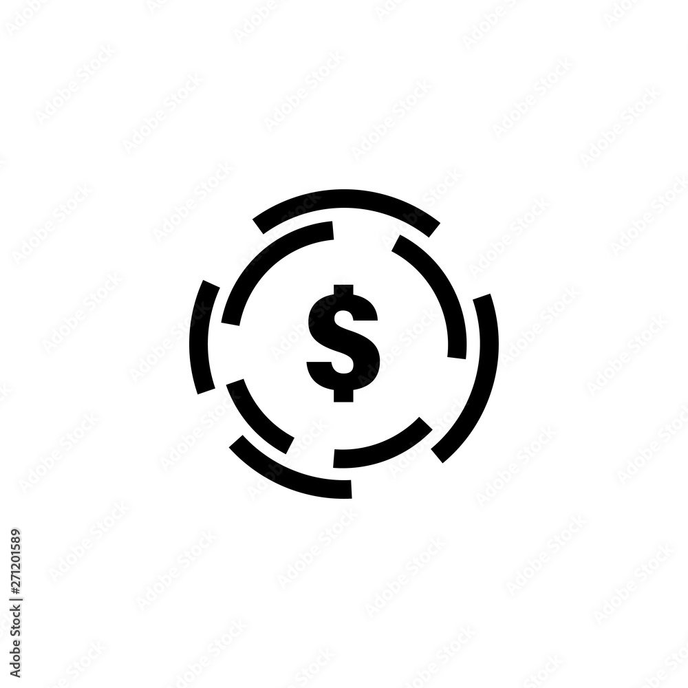 Dollar sign icon graphic design template illustration