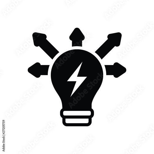 Black solid icon for creativity mode 