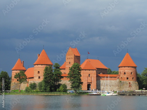 Trakai Castle against the Sky in Lithuania