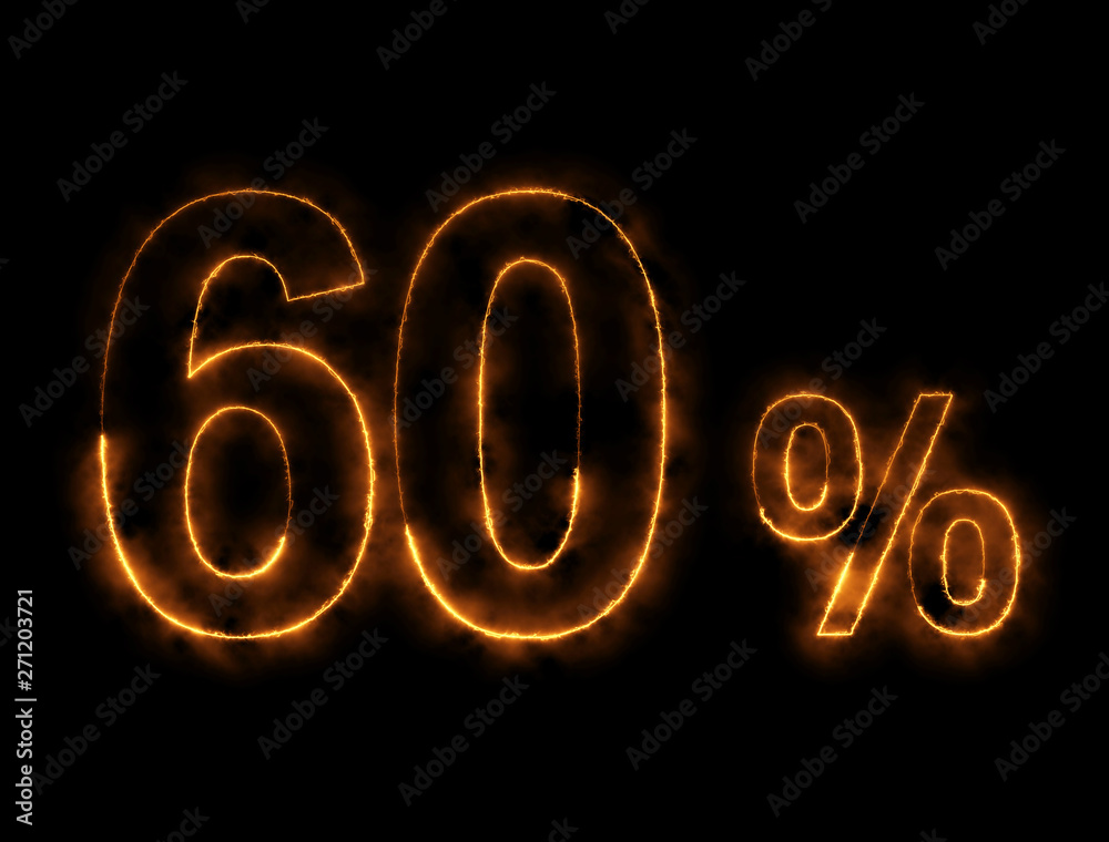 60% number Burning wire, Lightning effect 60% number Burning wire, Lightning effect