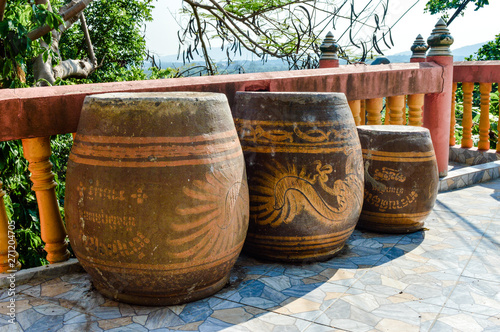 pots in garden