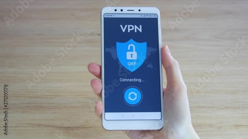 VPN. Virtual private network. Turning on VPN on the smartphone. Data encryption. IP substitute. Cyber security and privacy. Personal data protection. Privacy Protection.