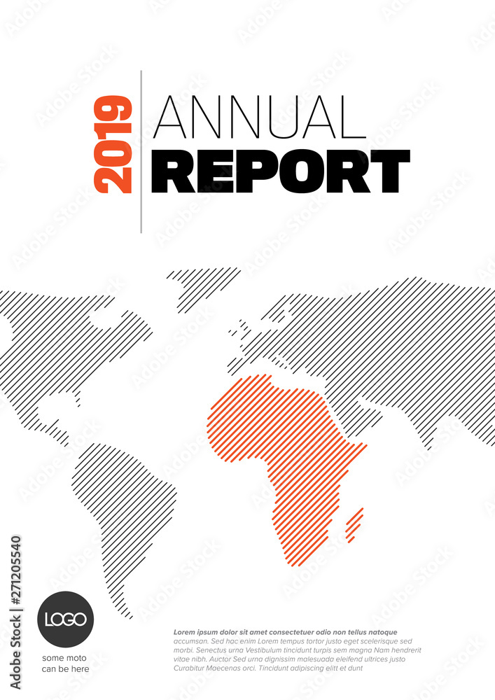 Naklejka premium Annual report cover template