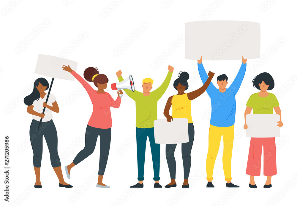 people protest or parade 