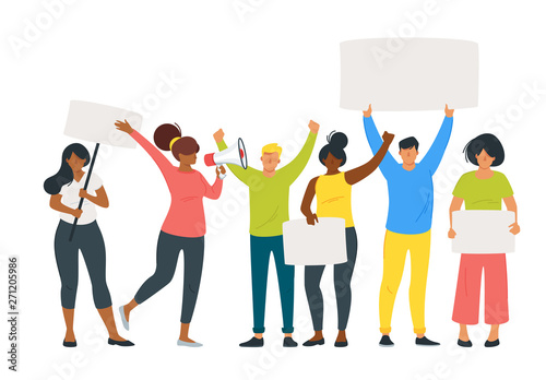 people protest or parade 