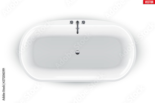 Modern bath isolated