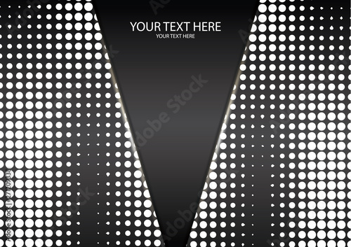 Bright halftone dots on a dark background. Luxury poster background template.