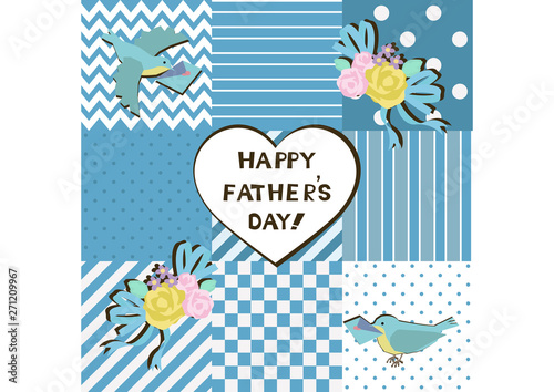 父の日のバッジ。デザイン。イラスト。素材。