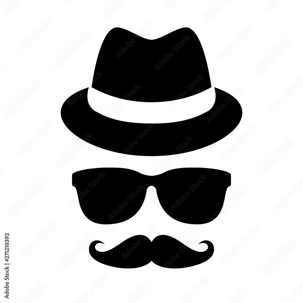 Unknown person in black glasses