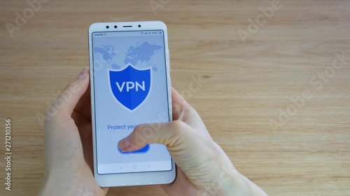 VPN. Virtual private network. Turning on VPN on the smartphone. Data encryption. IP substitute. Cyber security and privacy. Personal data protection. Privacy Protection.