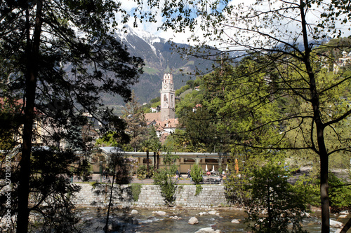 Merano, River Passer, South Tyrol, Italy, Europe photo