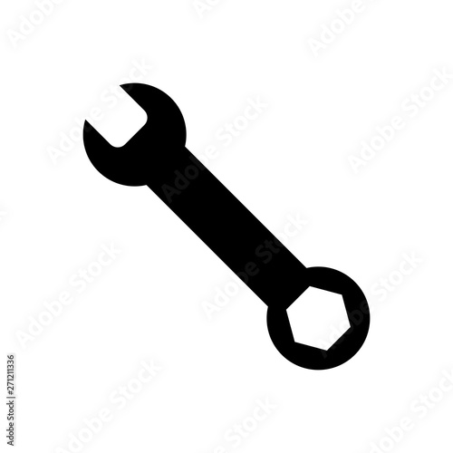 wrench icon vector. Wrench Icon in trendy flat style isolated on white background. Spanner symbol for web design