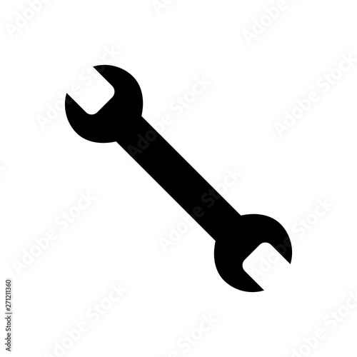 wrench icon vector. Wrench Icon in trendy flat style isolated on white background. Spanner symbol for web design