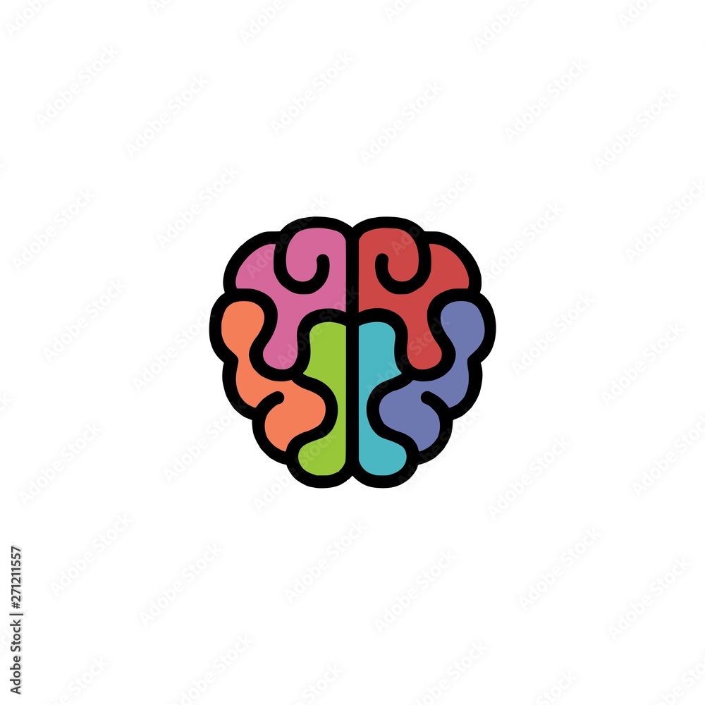 Abstract human brain, business logo template