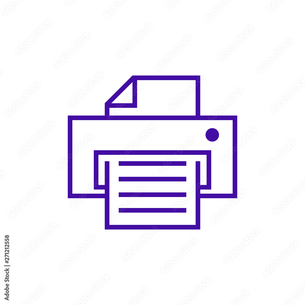 printer icon vector. print icon on the white background printer icon vector. print icon on the white background