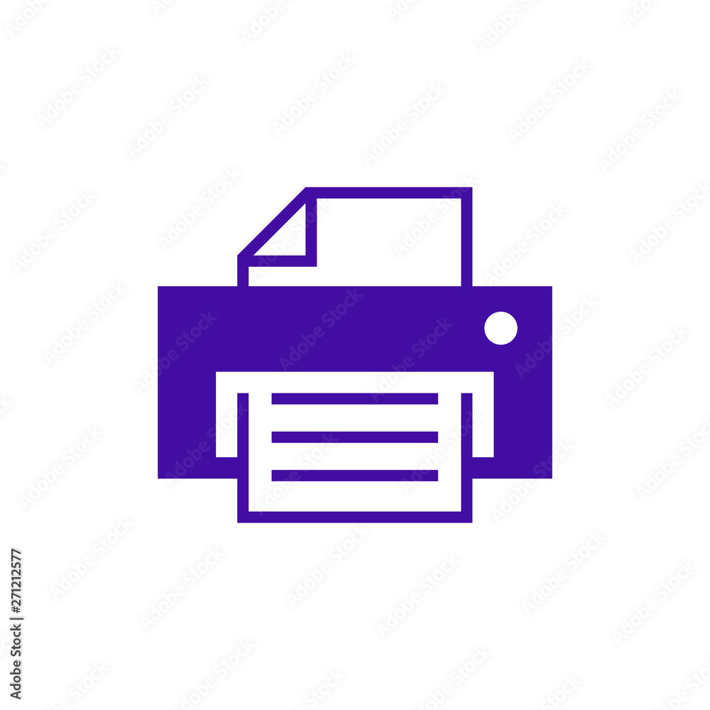 printer icon vector. print icon on the white background