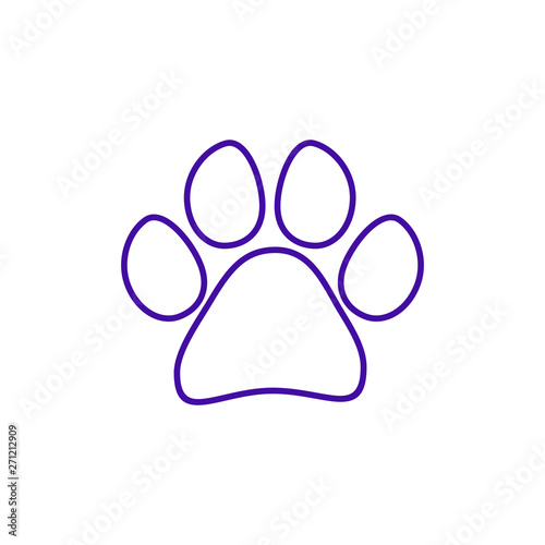 Paw icon vector. Paw Print icon
