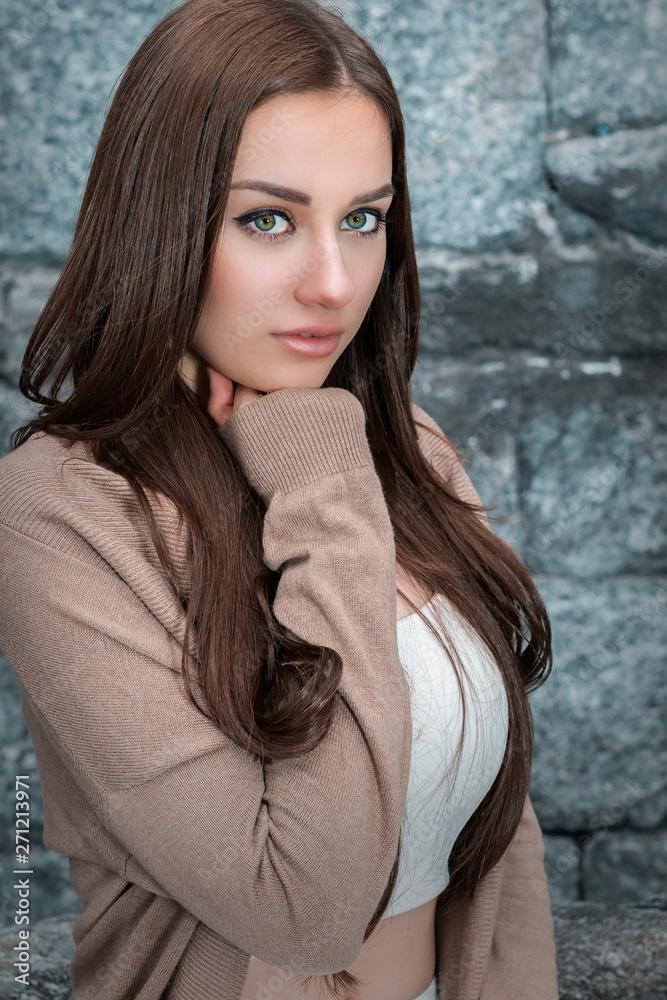 Portrait of a beautiful woman with light complexion Portrait of a beautiful woman with light complexion