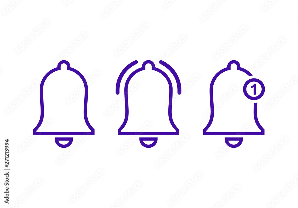 Bell Icon vector. Notification symbol for your web site design Bell Icon vector. Notification symbol for your web site design